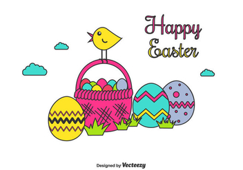 Happy Easter Vector - Kostenloses vector #430455
