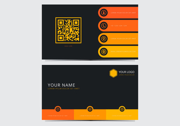 Yellow Stylish Business Card Template - vector #430715 gratis