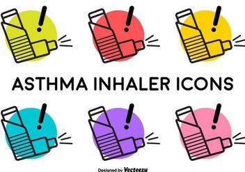 Vector Asthma Inhaler Signs - Free vector #430755