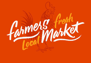 Rooster Farmers Market Design - vector gratuit #430995 