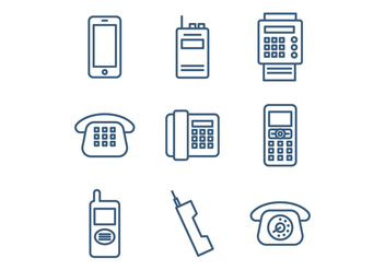 Set Of Telephone Icons - Free vector #431185