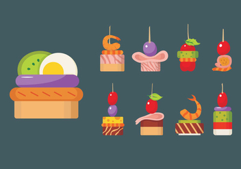 Canapes Food Slice Isolated Vector - vector gratuit #431255 