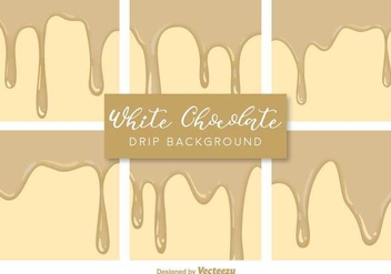Vector White Chocolate Drips Backgrounds - бесплатный vector #431425