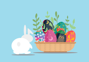 Cute Easter Egg Vector Illustration - vector gratuit #431795 