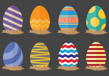 Fun Easter Egg Icons Vector - vector gratuit #431815 
