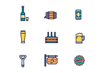 Pack of Vector Beer Icons - бесплатный vector #431825