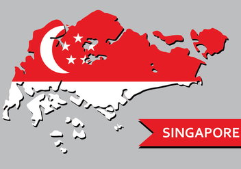 Singapore Map - vector gratuit #431835 
