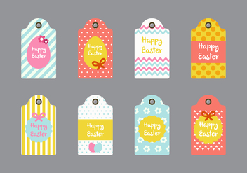 Easter Gift Tag Vector Collections - vector gratuit #431845 