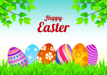 Easter Background Vector - Free vector #431875