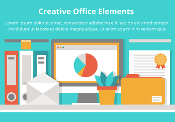 Free Office Vector Flat Design Elements - Free vector #431935