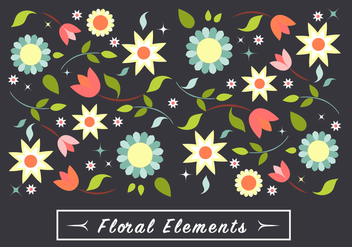 Free Spring Flower Vector Elements - vector gratuit #431985 