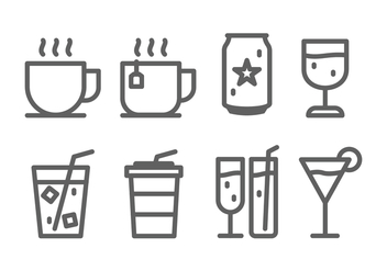 Drink Icon Set - vector gratuit #432145 
