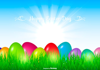 Beautiful Easter Background - vector gratuit #432155 