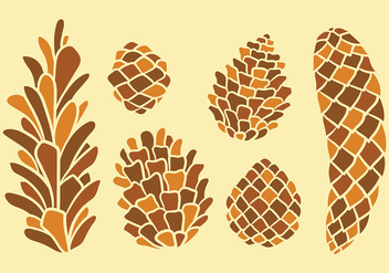 Free Pine Cones Vector Icons - Free vector #432165