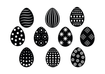 Free Easter Eggs Silhouette Vector - Kostenloses vector #432185