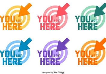 You Are Here Target Set Vector - vector gratuit #432245 
