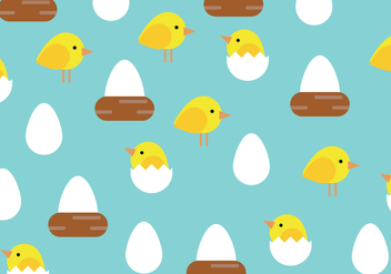 Easter Chicks Pattern - vector #432305 gratis