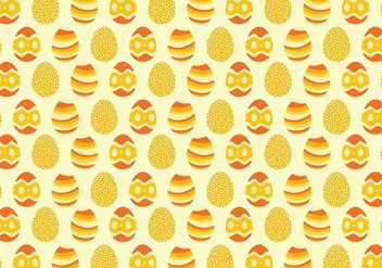 Yellow Easter Egg Pattern Background - бесплатный vector #432415