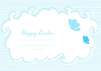 Cute Easter Card Template - Free vector #432425