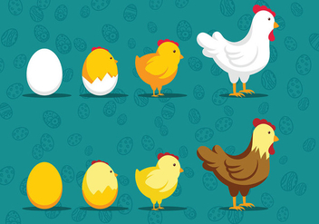 Easter Chick Icon Vectors - Free vector #432435