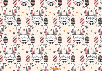 Doodle Hipster Easter Pattern - vector gratuit #432445 
