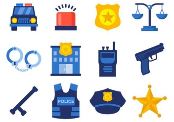 Free Police Icons Vector - Kostenloses vector #432575
