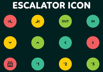 Escalator Codes Vector Icons - vector gratuit #432665 