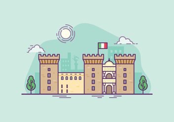 Castel Nouvo Illustration - vector #432685 gratis