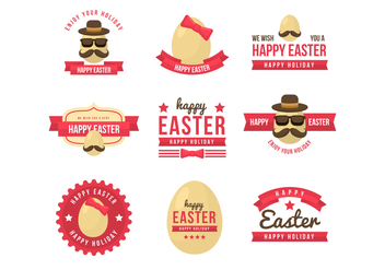 Free Hipster Easter Badge Vector Collections - vector #432705 gratis