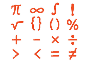 Shiny Math Symbols Vector - Kostenloses vector #432745