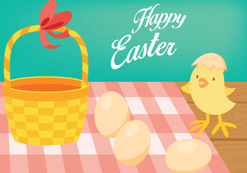 Easter Chick Vector Background - vector gratuit #432865 