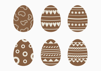 Dark Chocolate Easter Egg Collection - Free vector #432875
