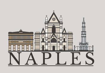 Linear Napoli Landmark Vector Illustration - бесплатный vector #433045