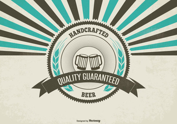 Retro Promotional Craft Beer Illustration - vector #433065 gratis