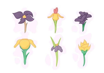 Free Beautiful Iris Flower Vector - Kostenloses vector #433275