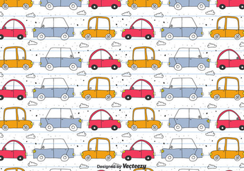 Doodle Car Vector Pattern - бесплатный vector #433505