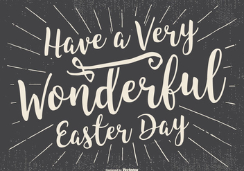 Typographic Happy Easter Illustration - Kostenloses vector #433595