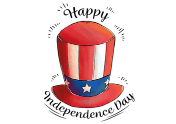 Watercolor Hat Uncle Sam To Independence Day - Kostenloses vector #433695