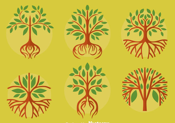 Great Tree With Roots Vectors - Free vector #433725