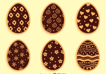 Chocolate Easter Eggs Collection Vector - vector gratuit #433765 