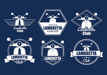 Lambretta Badges Free Vector - Kostenloses vector #433785