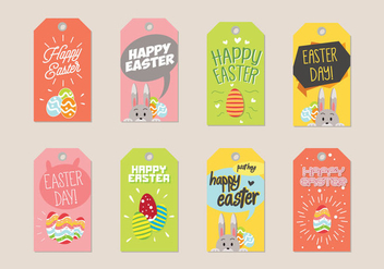 Easter Gift Tag Vector - Free vector #433885
