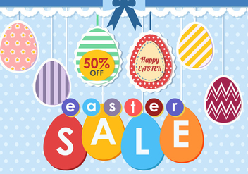 Easter Egg Sale Tag - Free vector #433955