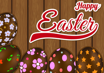 Background Of Chocolate Easter Eggs - vector gratuit #434165 