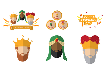 Three Kings and Epiphany Element Vectors - Kostenloses vector #434215