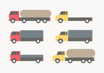 Red and Yellow Vector Moving Van Collection - Kostenloses vector #434265