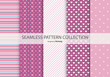 Cute Seamless Patterns Collection - Free vector #434325