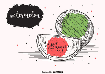 Watermelon Vector Background - vector #434895 gratis