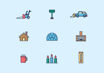 Icon Pack of Winter Icons - vector gratuit #434905 