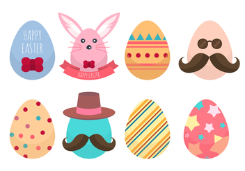 Free Hipster Easter Egg Collections Vector - Free vector #434955